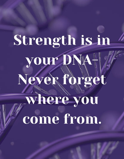 GigglesnGrins.US 11x14 Printable Wall Art – "Strength Is in Your DNA" Inspirational Quote Digital Download