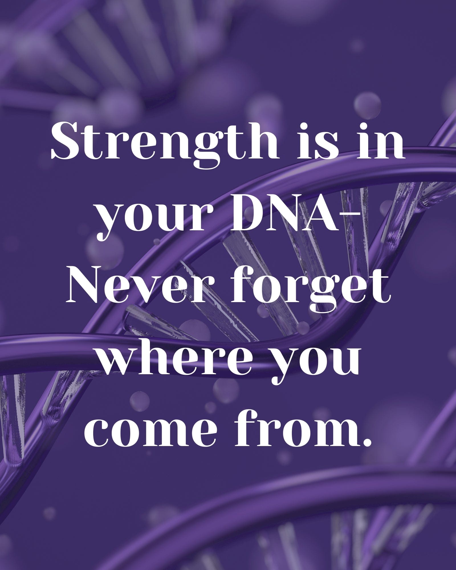 GigglesnGrins.US 16x20 Printable Wall Art – "Strength Is in Your DNA" Inspirational Quote Digital Download