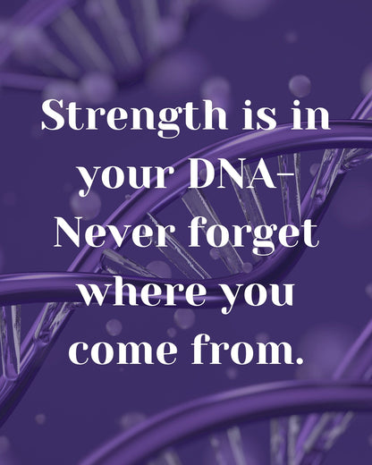 GigglesnGrins.US 16x20 Printable Wall Art – "Strength Is in Your DNA" Inspirational Quote Digital Download