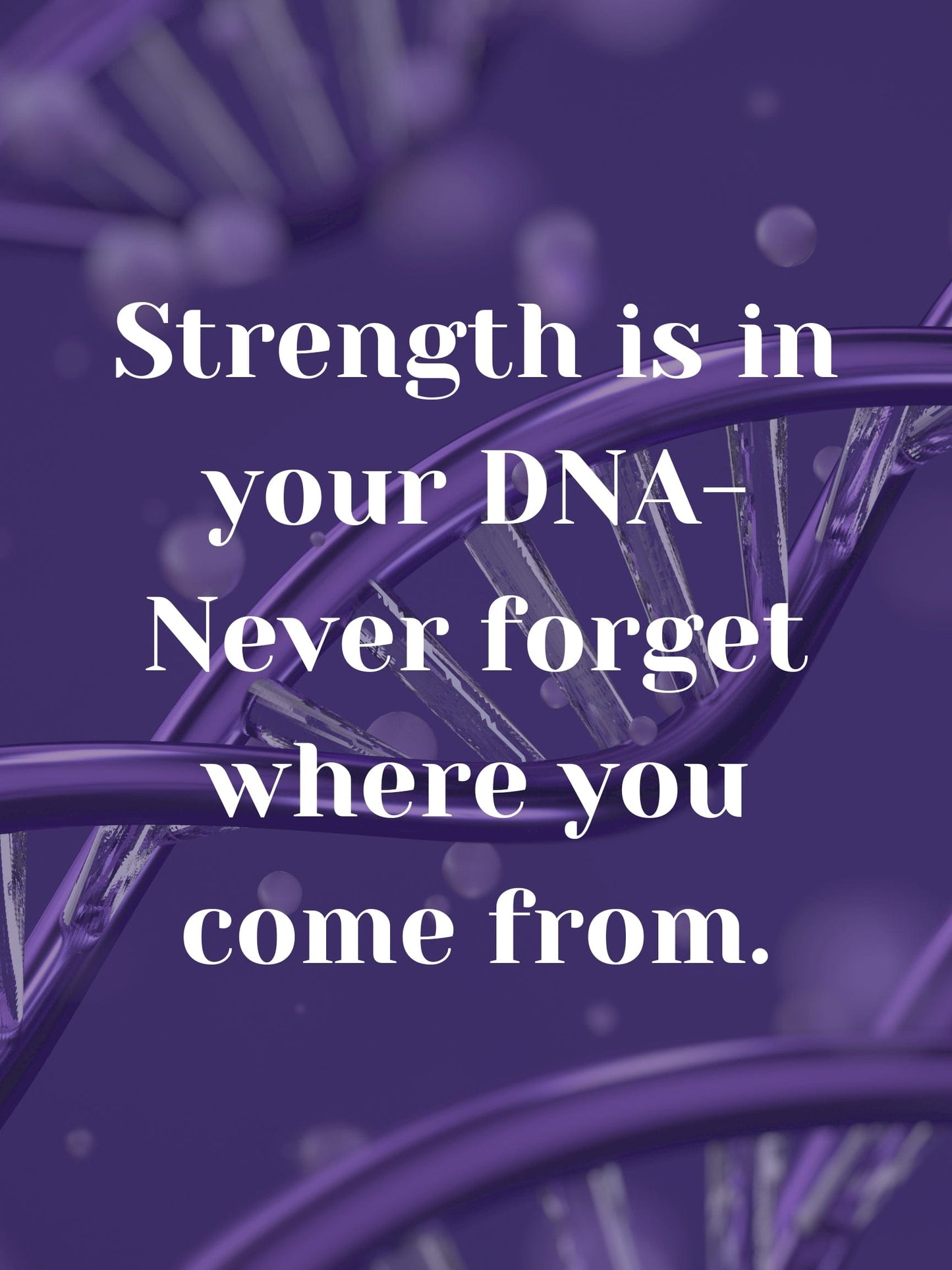 GigglesnGrins.US 18x24 Printable Wall Art – "Strength Is in Your DNA" Inspirational Quote Digital Download