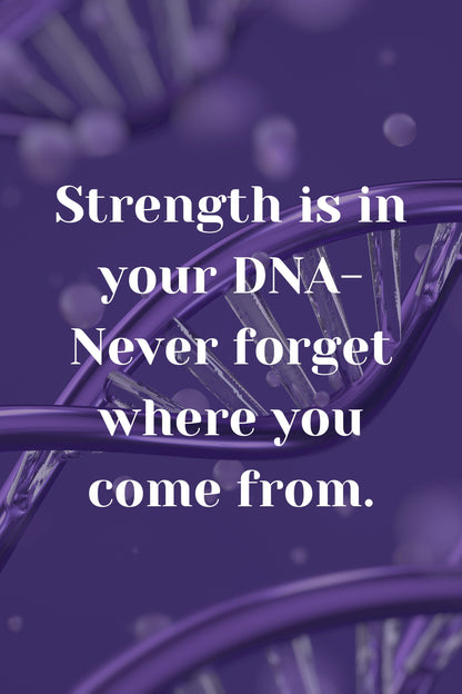 GigglesnGrins.US 24x36 Printable Wall Art – "Strength Is in Your DNA" Inspirational Quote Digital Download