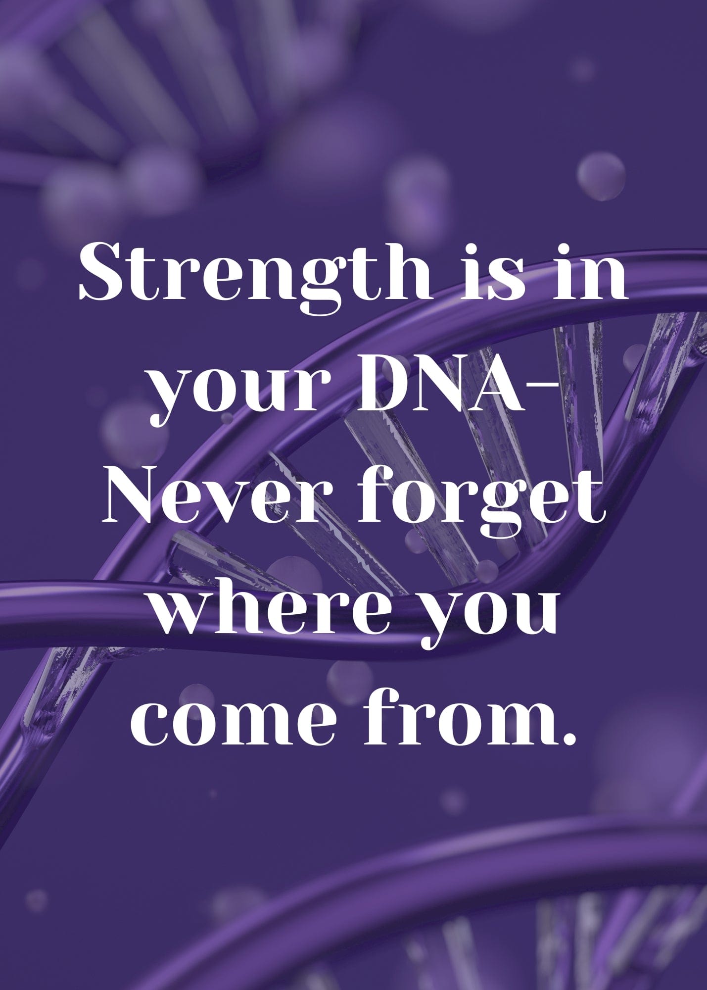 GigglesnGrins.US 5x7 Printable Wall Art – "Strength Is in Your DNA" Inspirational Quote Digital Download