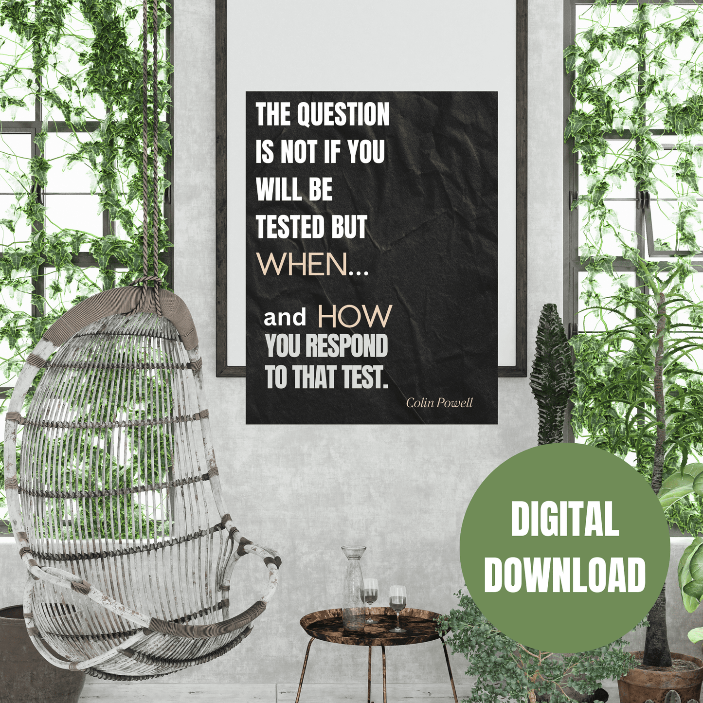 GigglesnGrins.US Printable Wall Art – Colin Powell Quote Digital Download