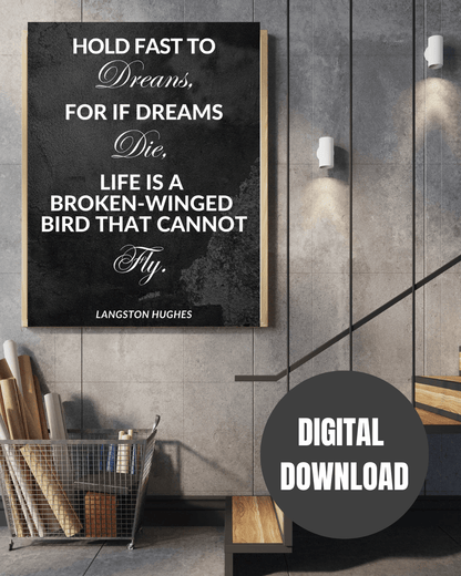 GigglesnGrins.US Printable Wall Art: Langston Hughes Quote Digital Download